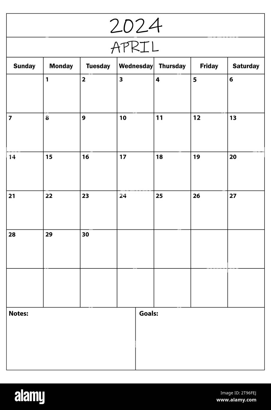 Calendario 2024 para Imprimir GRATIS ¡Vista mensual muy Bonito!