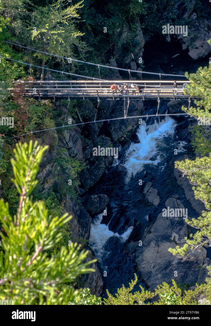 Tallulah Gorge and Bridge, Tallulah Falls, Georgia, Estados Unidos Foto de stock