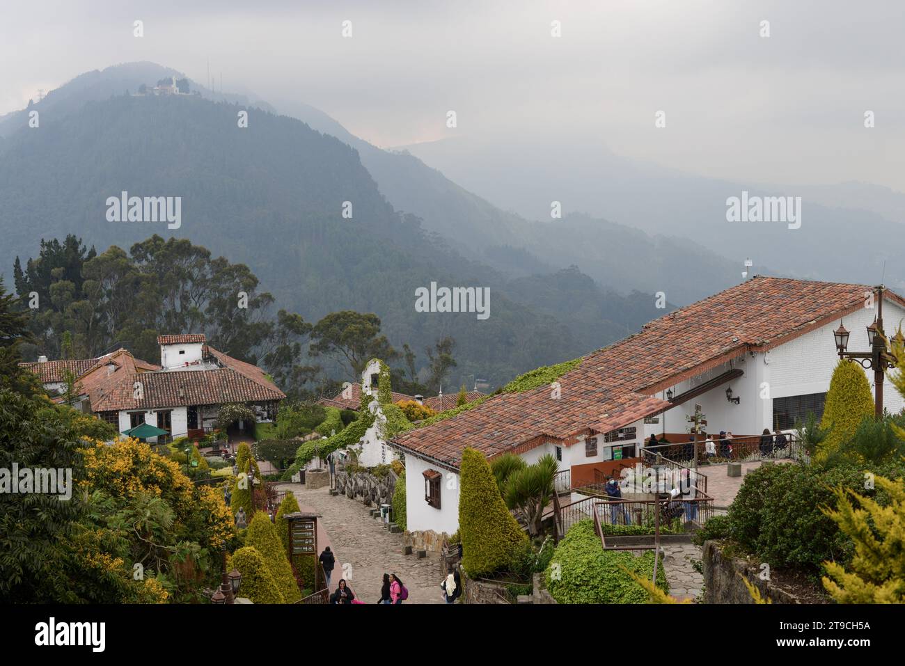 Monserrate Mountain Top Tour en Bogotá Colombia Foto de stock
