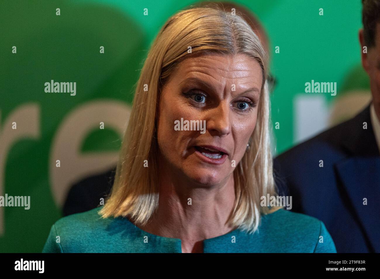 Político del Partido Verde Irlandés, Ministro Pippa Hackett TD. Foto de stock