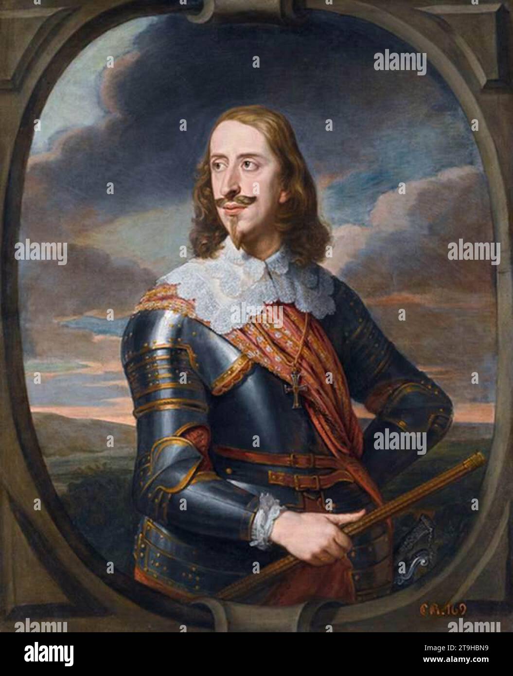 Retrato del archiduque Leopoldo Guillermo de Austria, como Marshall de 1640 por Jan Van Den Hoecke Foto de stock