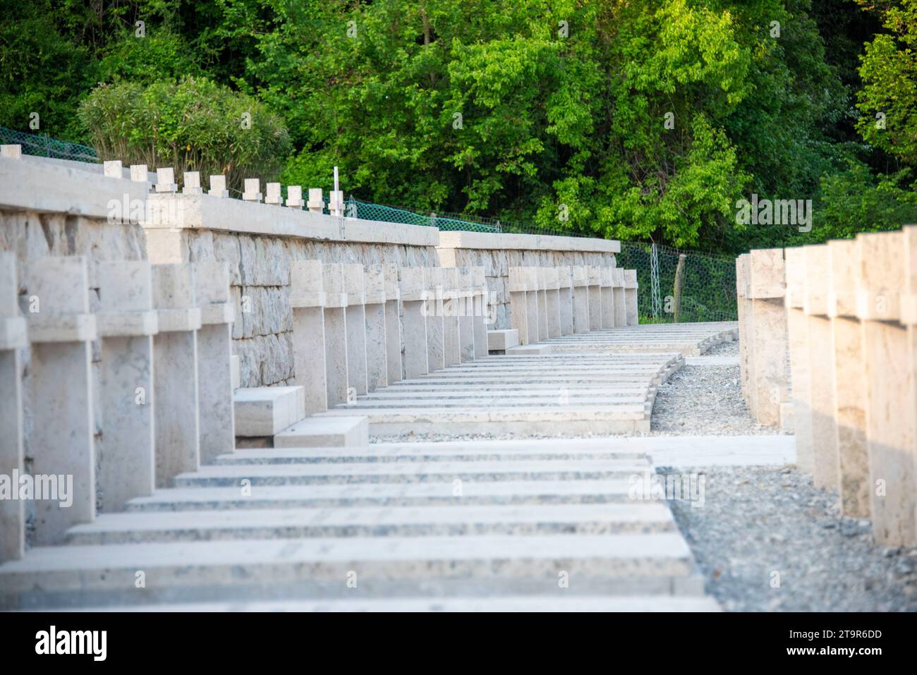 El Cementerio polaco de la Segunda Guerra Mundial - Monte Cassino - Italia Foto de stock