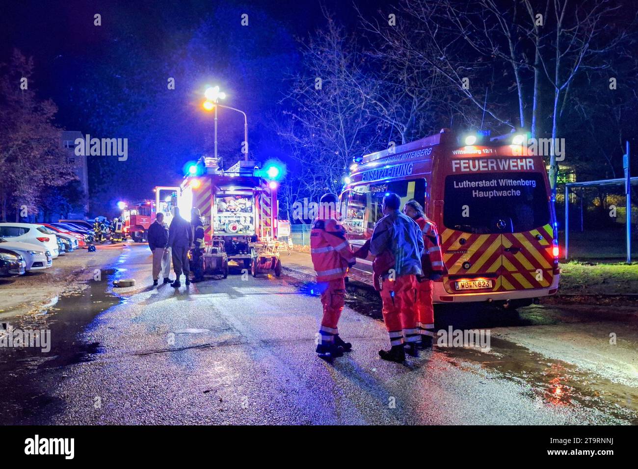 Lutherstadt Wittenberg Großeinsatz Feuerwehr muss Wohnungsbrand