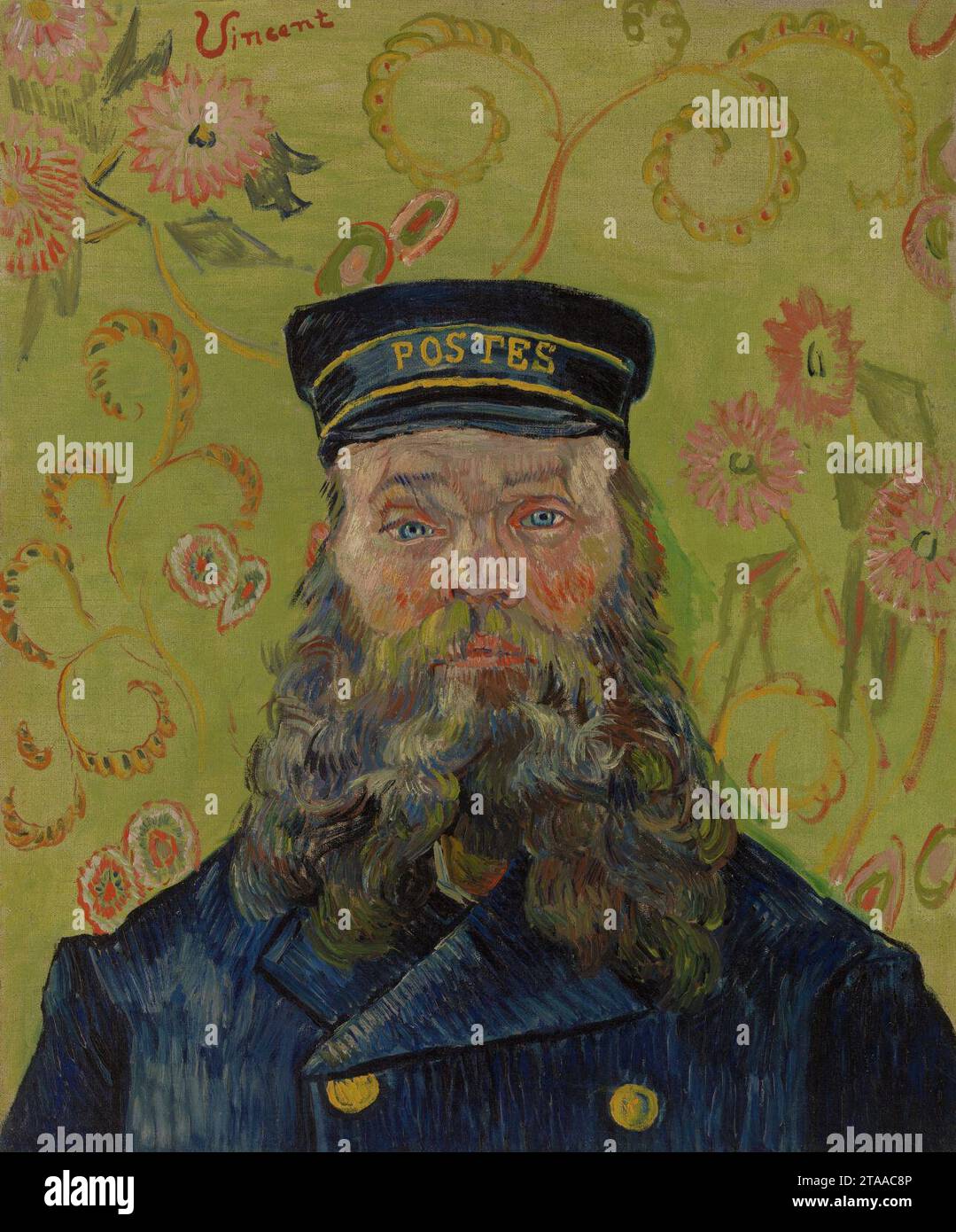 Vincent van Gogh - El cartero (Joseph-Étienne Roulin) - BF37 - Fundación Barnes. Foto de stock
