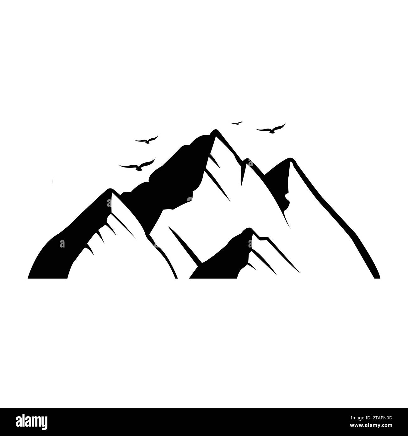 Montaña, Volcán, Cumbre, Pico icono Vector Logo Ilustración Diseño. EPS vectorial 10. Ilustración del Vector