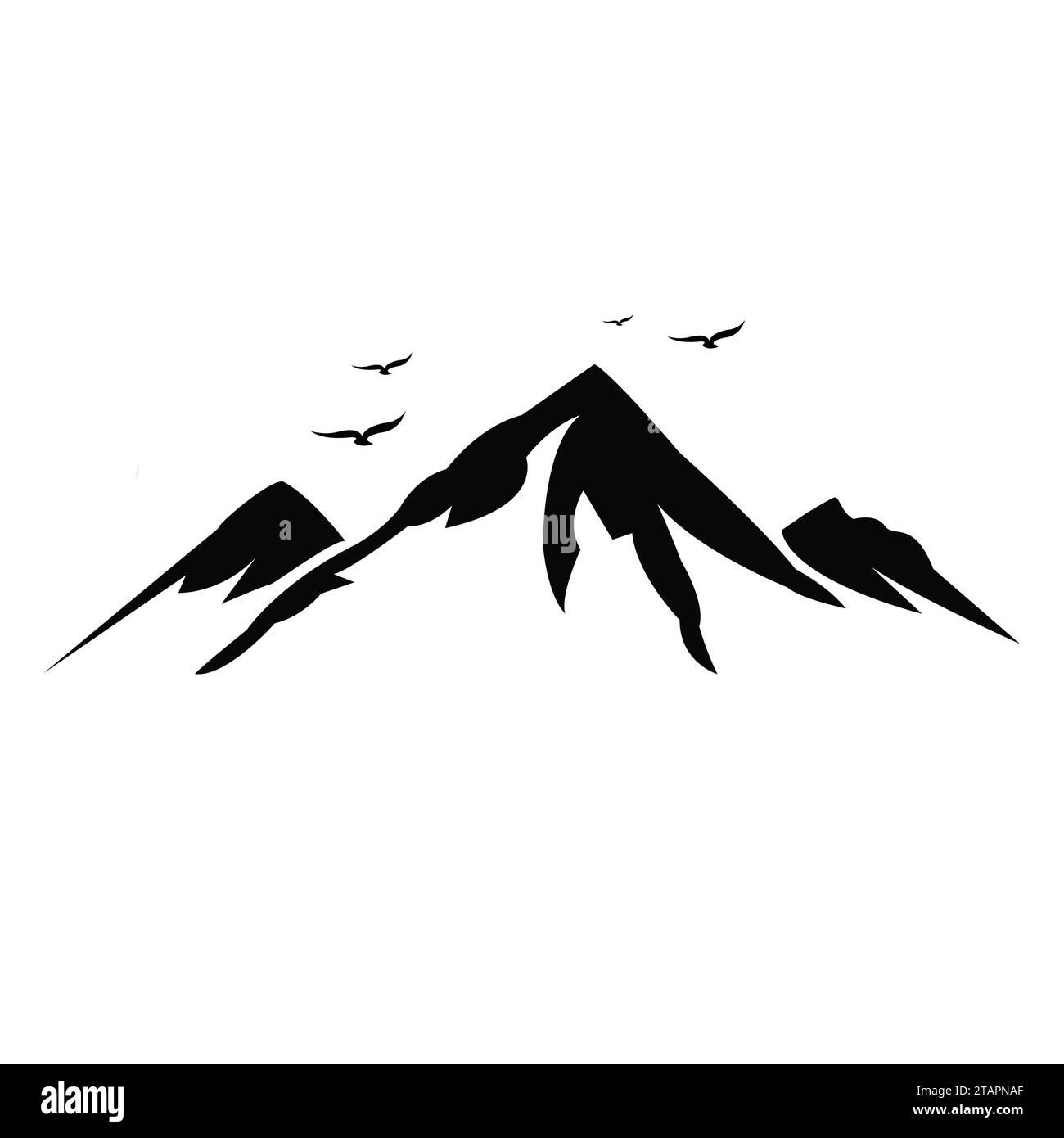 Montaña, Volcán, Cumbre, Pico icono Vector Logo Ilustración Diseño. EPS vectorial 10. Ilustración del Vector