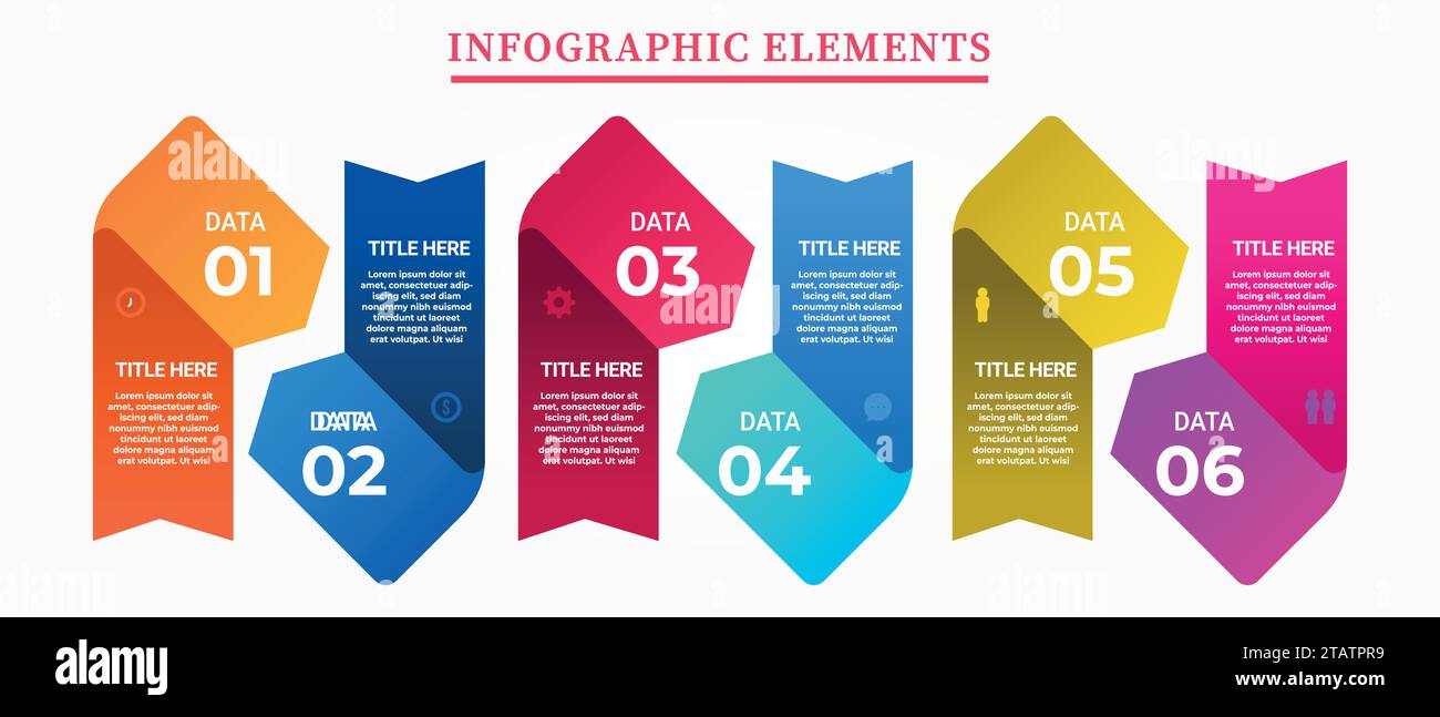 El vector de diseño infográfico y los iconos de marketing se pueden utilizar para el diseño del flujo de trabajo, diagrama, informe anual. Concepto de negocio con 3, 4, 5; 6, 7 y 8 pasos. Ilustración del Vector