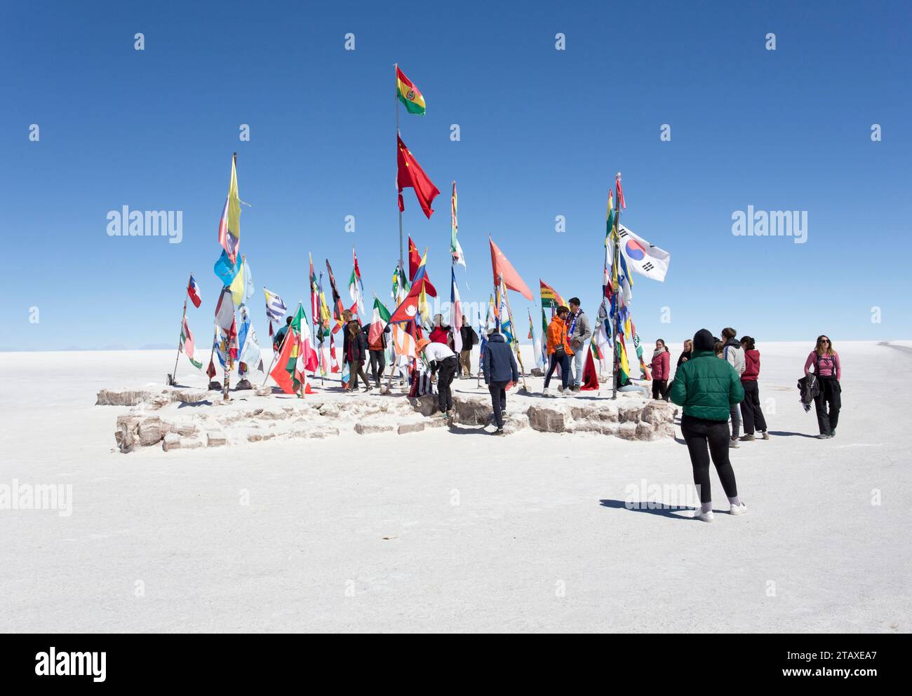 Uyuni, Bolivia - 20 de agosto de 2019: Vista del monumento del Rally ...