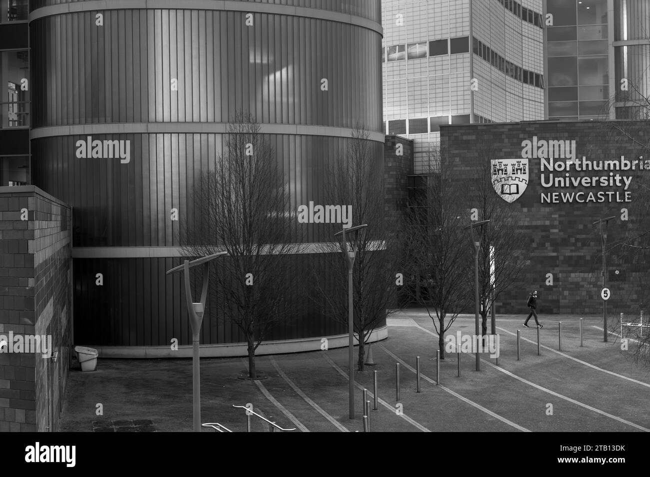 Edificio de la Escuela de Diseño de Falconar Street, Universidad de Northumbria, Newcastle upon Tyne Foto de stock