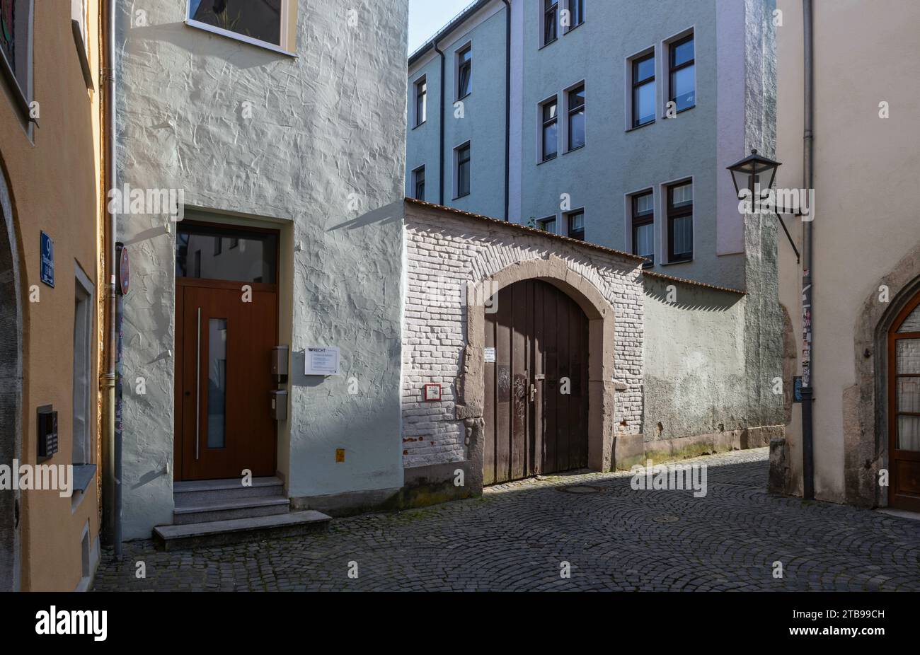 Distrito histórico de Ratisbona, Alemania Foto de stock