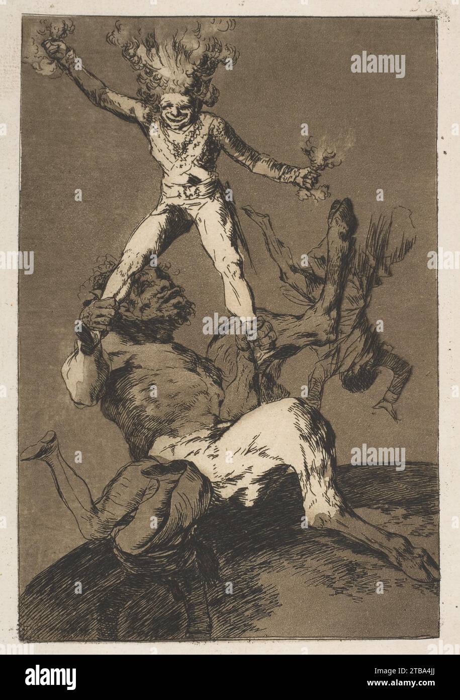 Placa 56 de 'Los Caprichos': Subir y bajar (Subir y bajar) 1958 de Goya (Francisco de Goya y Lucientes) Foto de stock