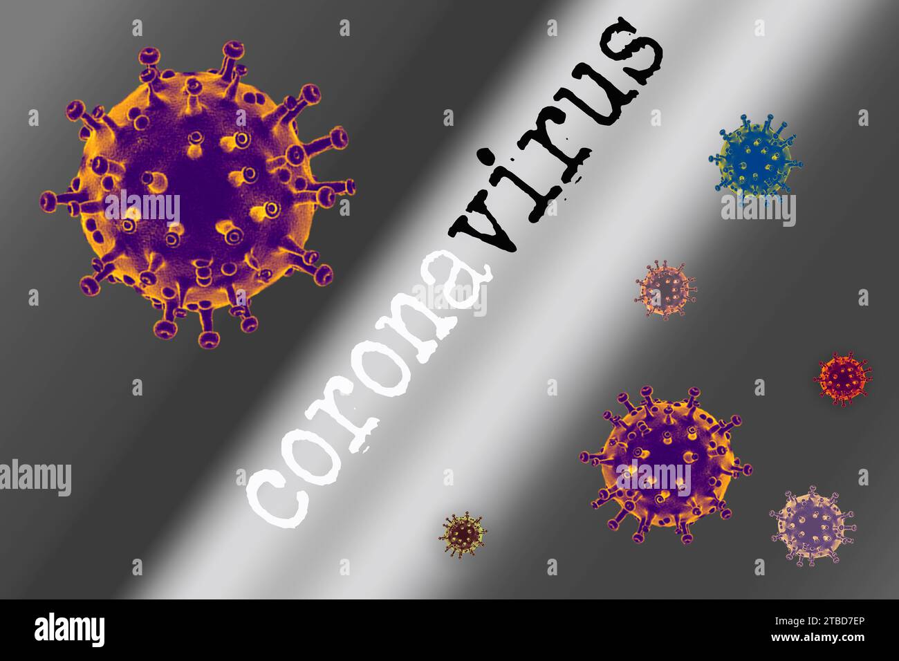 Brote de enfermedad de coronavirus (COVID-19) y antecedentes de influenza por coronavirus Foto de stock