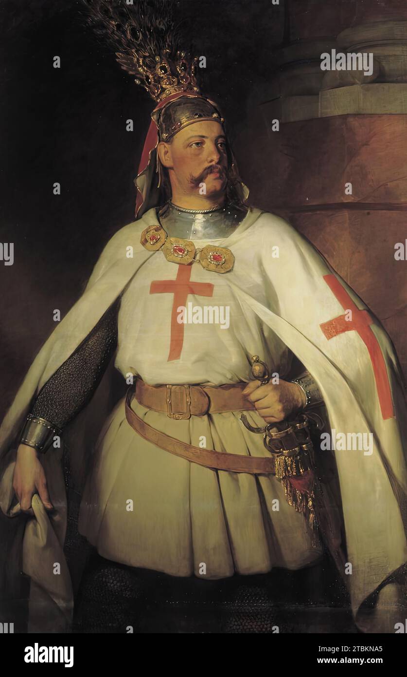 Archiduque Leopoldo como cruzado, 1863. Foto de stock