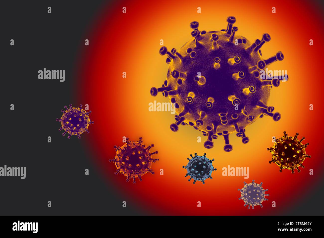 Enfermedad de coronavirus antecedentes del brote de COVID-19. Deje de propagar el brote de pandemia global del virus de la Corona Foto de stock