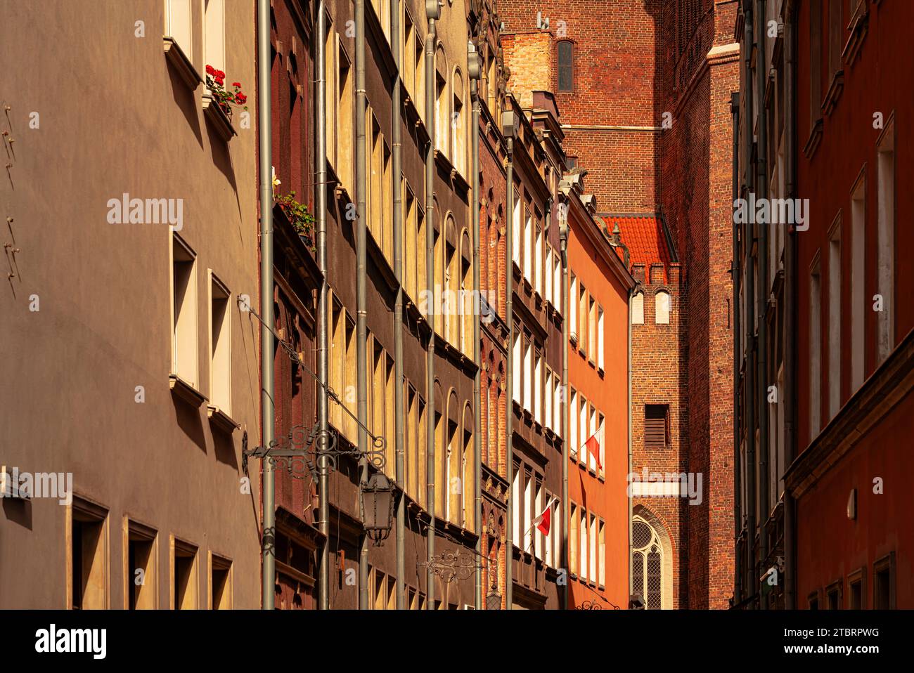 Arquitectura de la Ciudad Vieja, Ciudad Vieja de Gdansk, Polonia Foto de stock