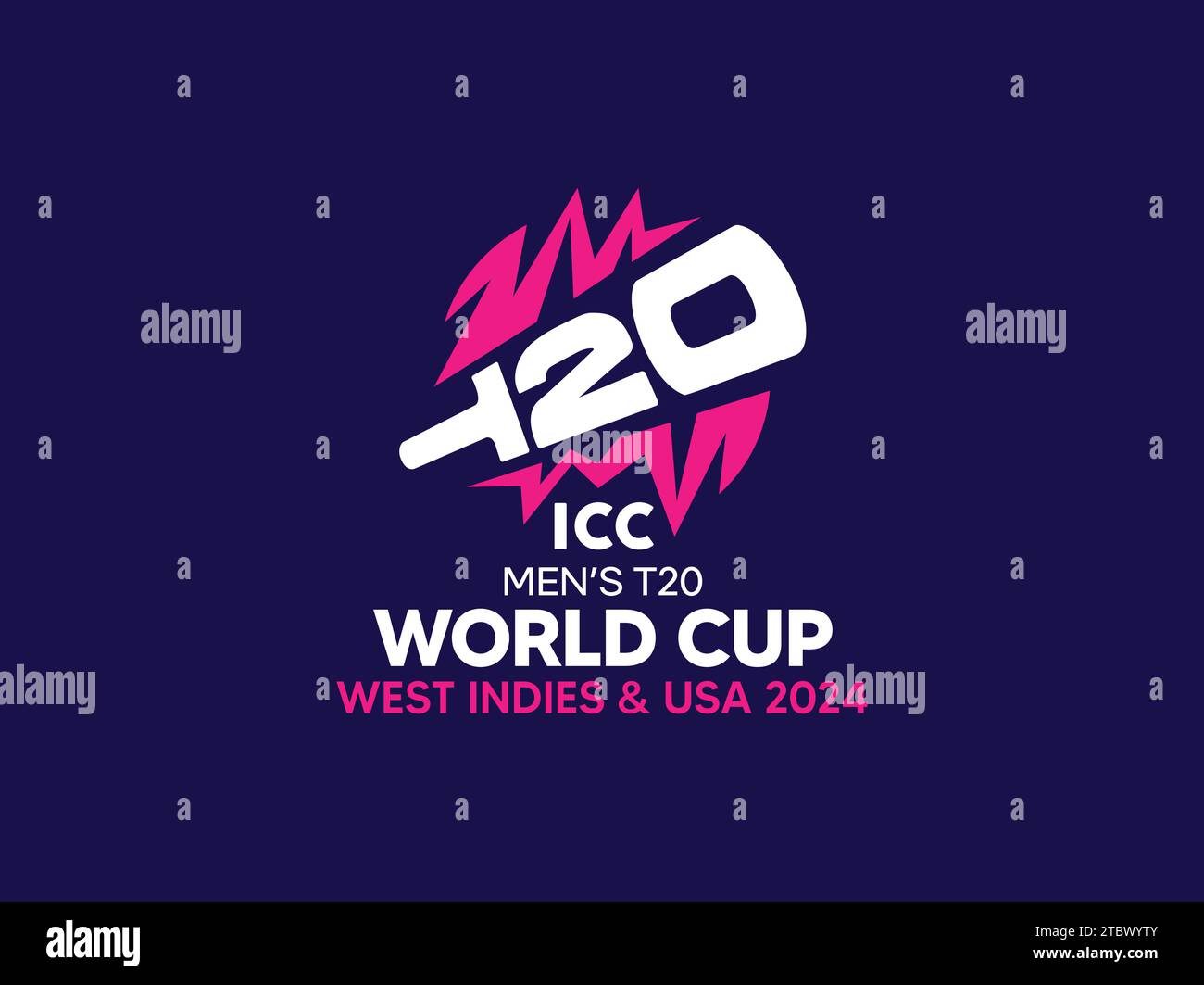 Logo de la Copa Mundial T20 de la ICC Masculina 2024 Imagen Vector de