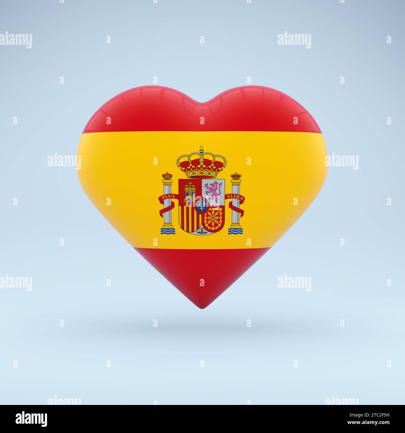 Corazon brillante bandera Andalucia Stock Illustration