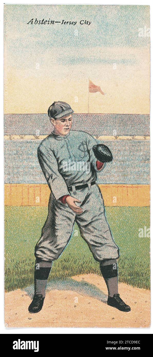 William Abstein-John A. Butler, Jersey City Team, retrato de la tarjeta de béisbol Foto de stock