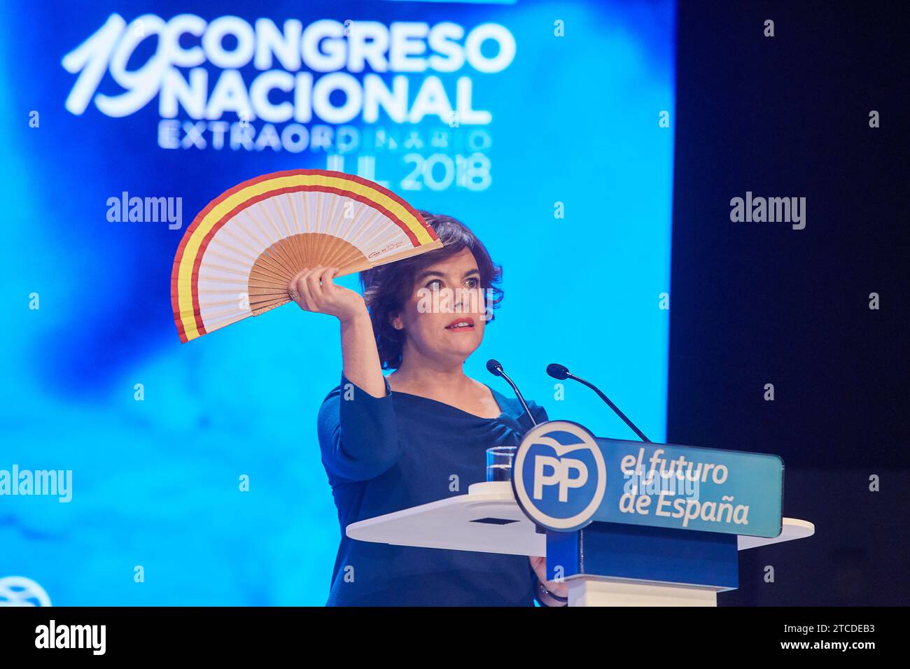 Madrid, 21/07/2018. 19 Congreso Nacional Extraordinario del PP en el Hotel Marriott, con la elección del nuevo presidente del partido. Foto: Guillermo Navarro ARCHDC. Crédito: Álbum / Archivo ABC / Guillermo Navarro Foto de stock