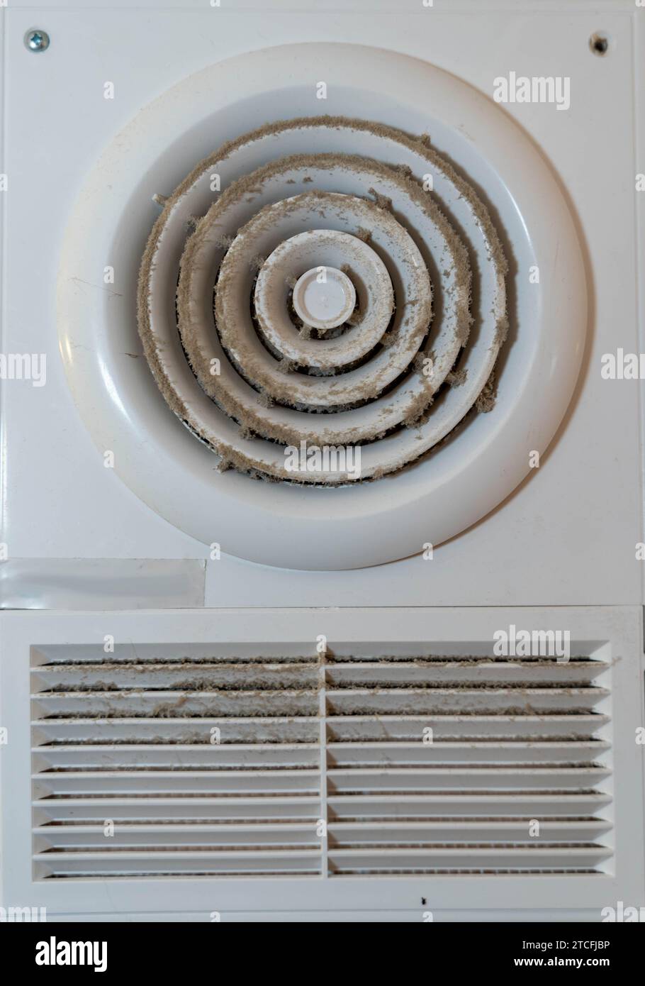 Una Capa Polvo Rejilla Ventilación Baño Para Limpiar Ventilación
