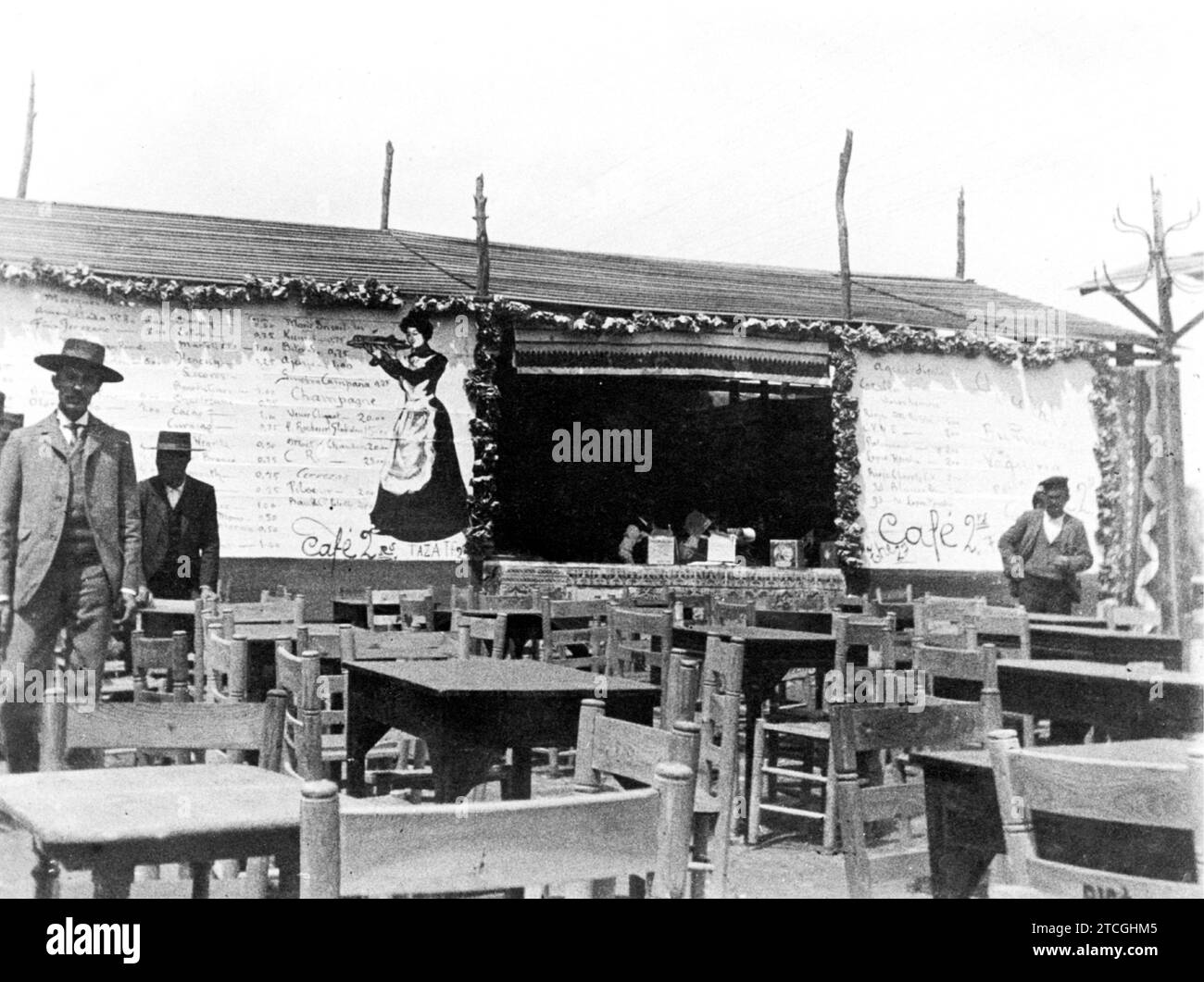 31 de diciembre de 1919. Old Fair. Bar en la cabina del centro de Bellas Artes. Foto: Higinio Capote - fecha aproximada. Crédito: Álbum / Archivo ABC Foto de stock