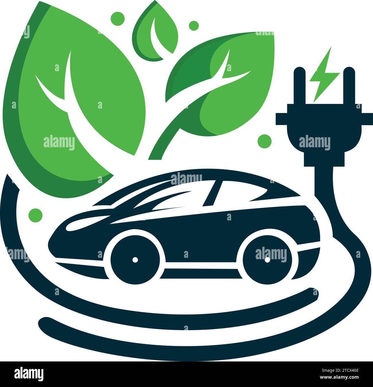 Impulse la innovación con nuestra plantilla de logotipo de coche eléctrico en vector. Este emblema combina conceptos ecológicos con un diseño de vanguardia, simbolizando la innovación Ilustración del Vector