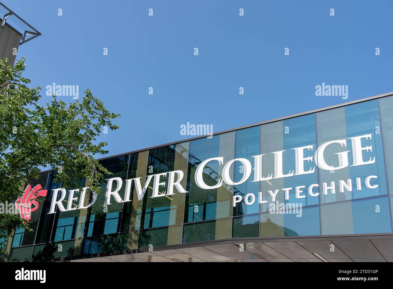 Red River College Politécnico en el edificio en Winnipeg, Manitoba, Canadá Foto de stock