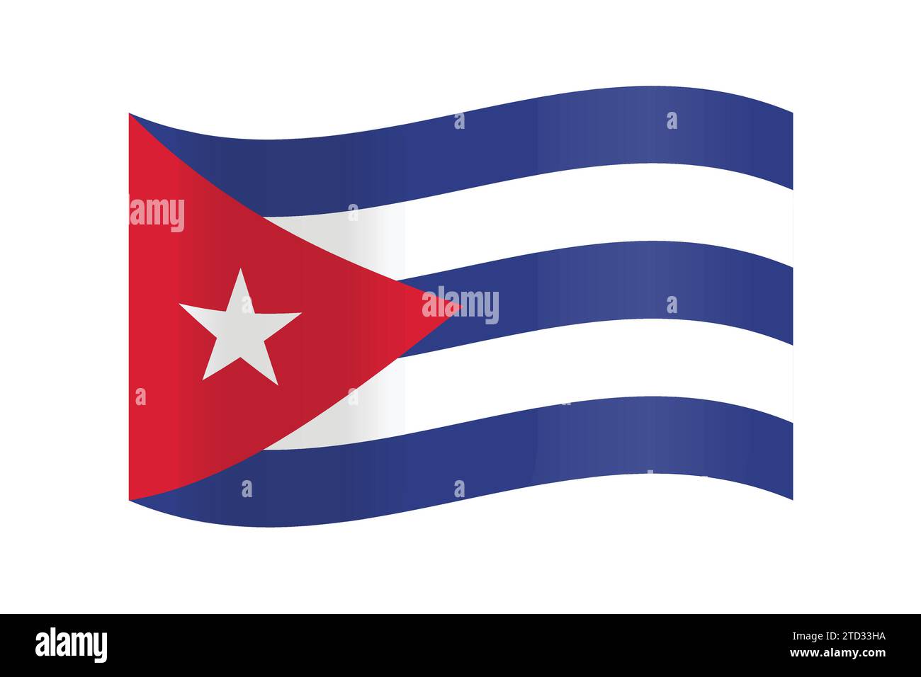 Ilustración vectorial de la bandera de la república de cuba Ilustración del Vector