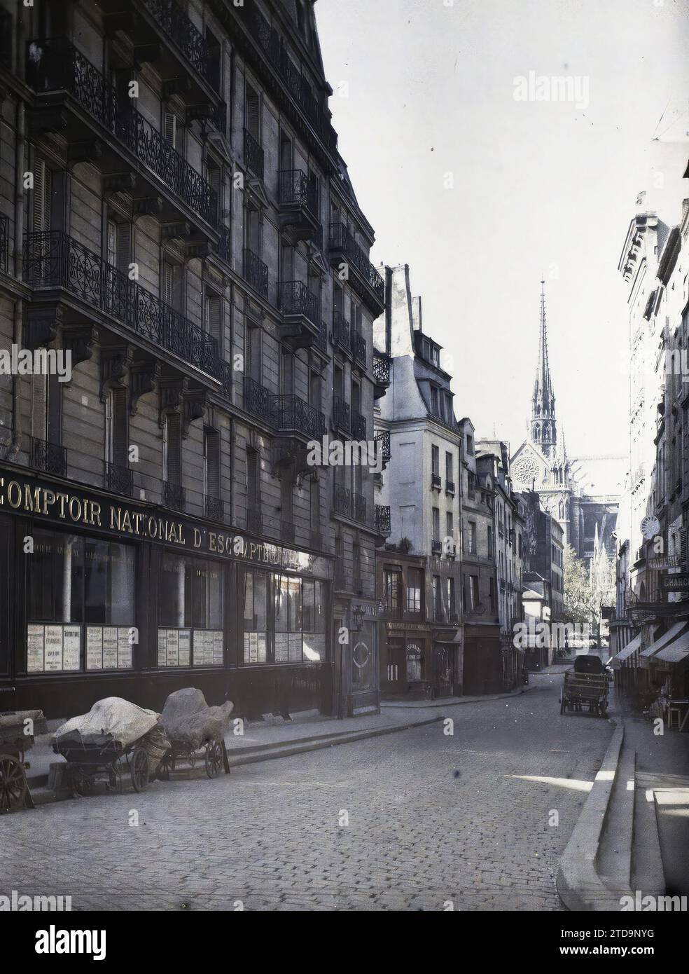 Francia rue frederic sauton hacia ile de la cite fotografías e imágenes