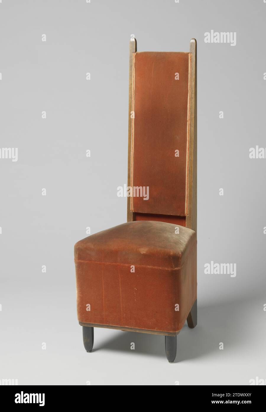 Juego de 2 sillas - Terciopelo y metal negro - Terracota - MASURIE