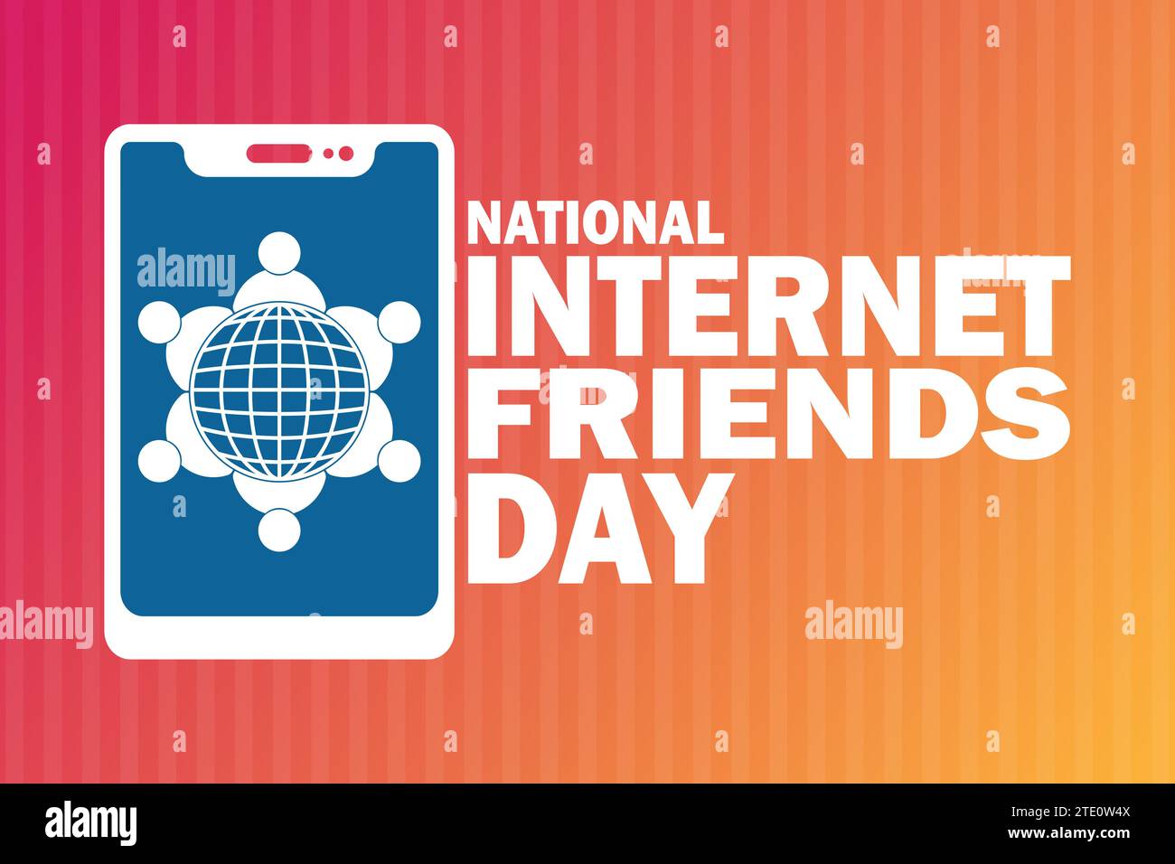 Día Nacional de Amigos de Internet ilustración vectorial. Conveniente para la tarjeta de felicitación, cartel y banner. Ilustración del Vector
