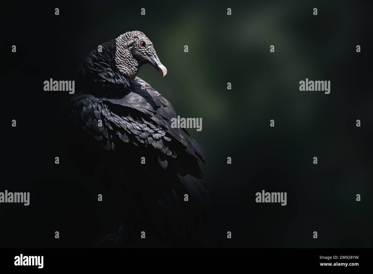 Pájaro buitre negro (Coragyps atratus) Foto de stock