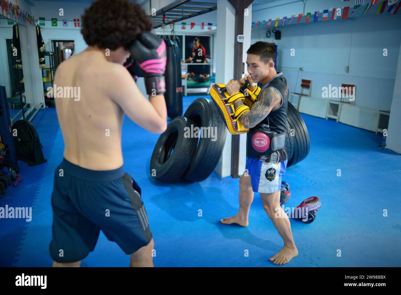 CK Boxing Gym Bangkok Tailandia Foto de stock