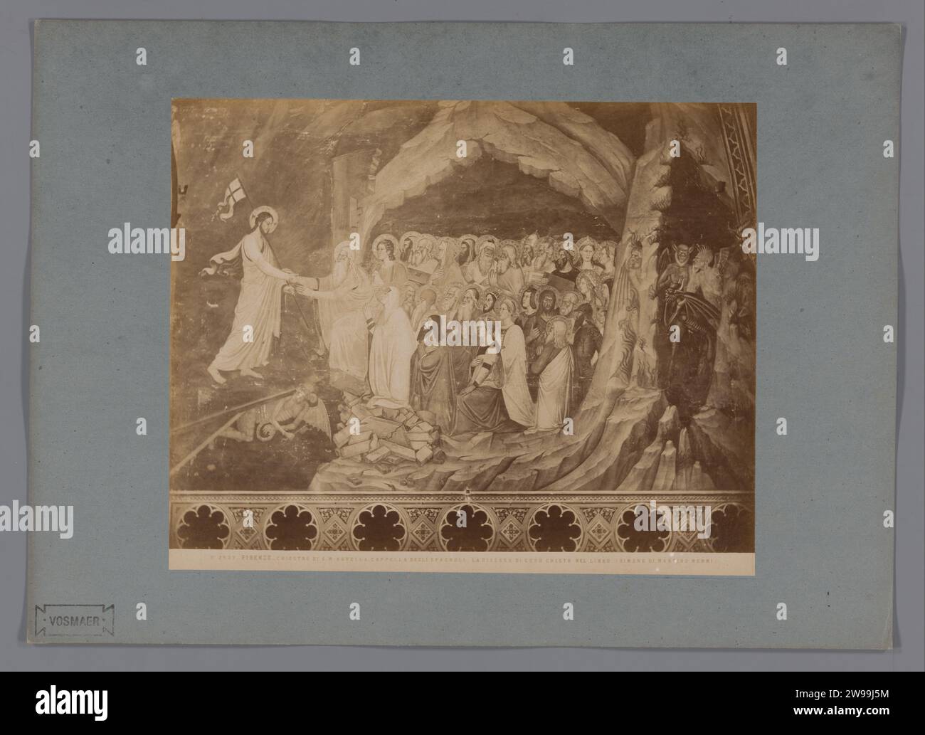 Producción fotográfica de detalle del fresco El descenso de Jesucristo