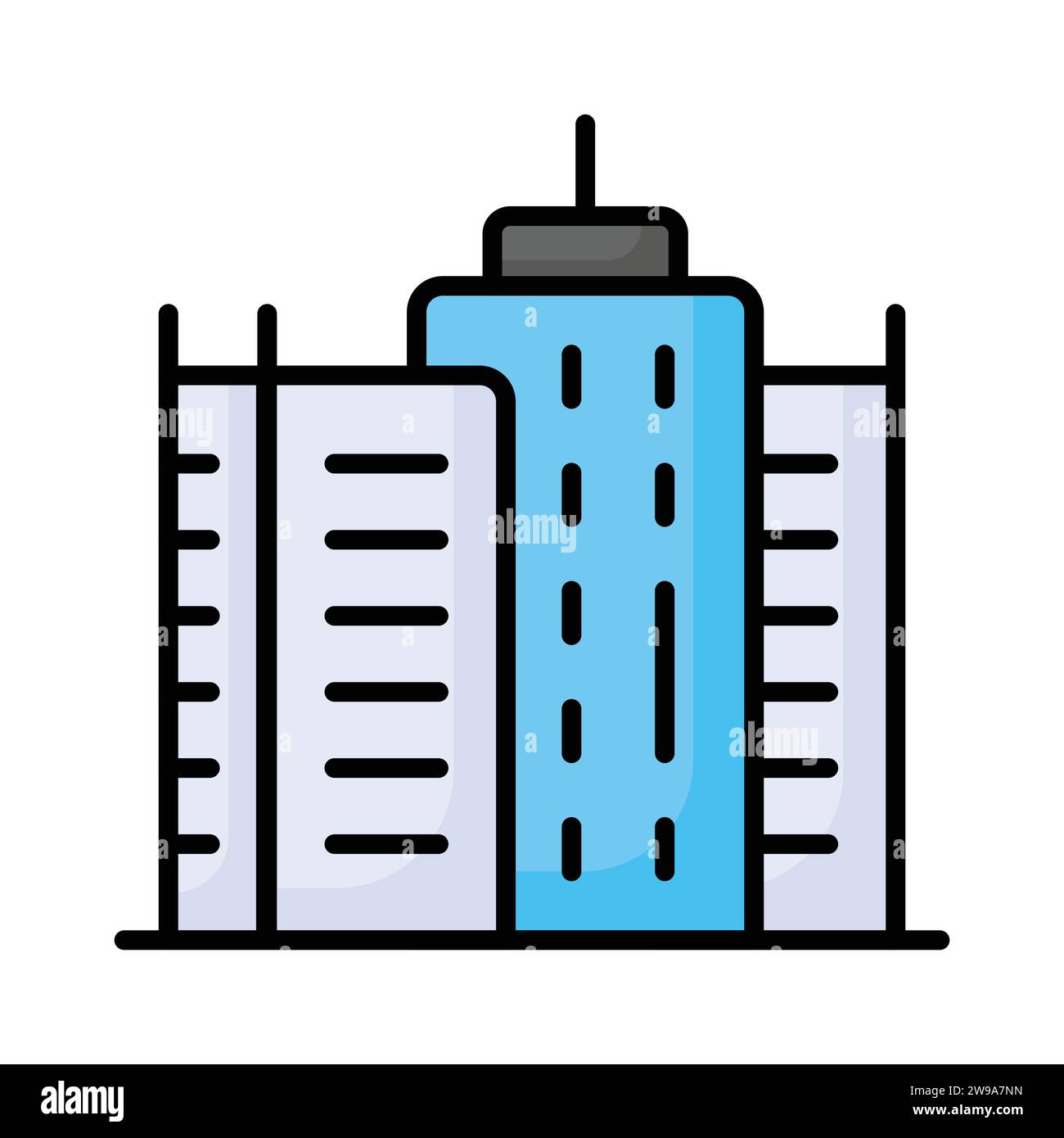 Compruebe este hermoso icono de edificio en estilo de moda, icono personalizable Ilustración del Vector