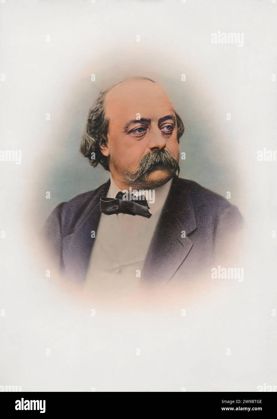 Retrato de Gustave Flaubert. Año: 1870-1880. Por Nadar. Foto de stock