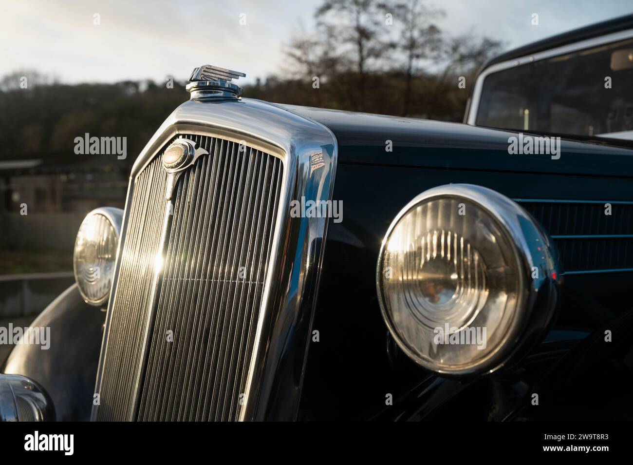 1938 Wolseley 14/60, Serie III Wolseley clásico británico de pre-guerra como usado por la policía y este coche presentado en el programa de televisión Foyles War Foto de stock