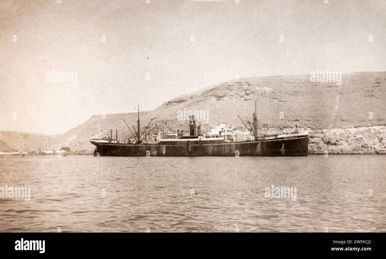 Rara imagen del buque de carga italiano 'Butterfly' (perteneciente a