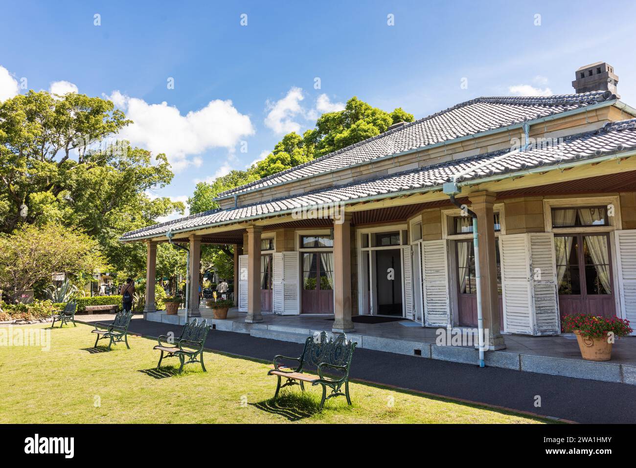 Casa en Glover Garden Hillside gardens Nagasaki Japón Foto de stock