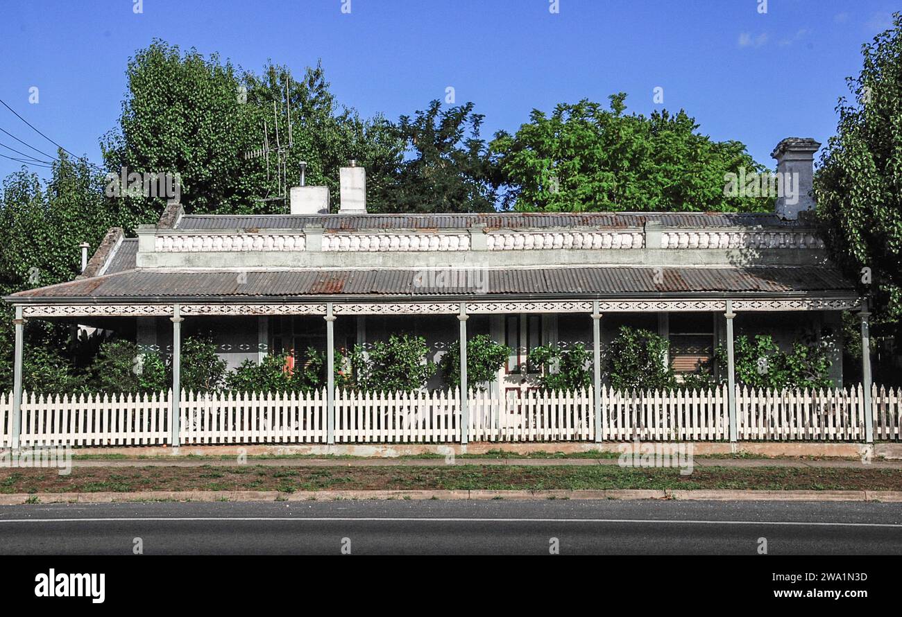 Villa de la época victoriana en Campbells Creek, Central Goldfields, Victoria, Australia Foto de stock
