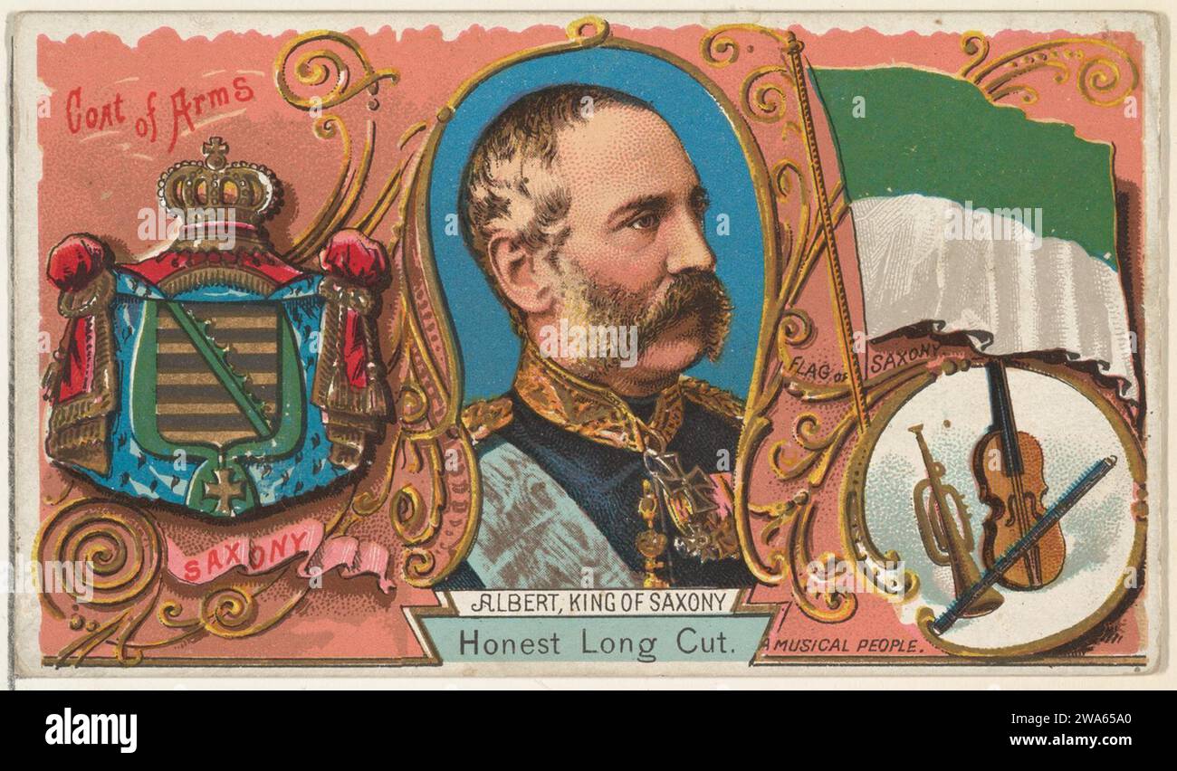 Alberto, Rey de Sajonia, de la serie Rulers, Banderas y Escudos de