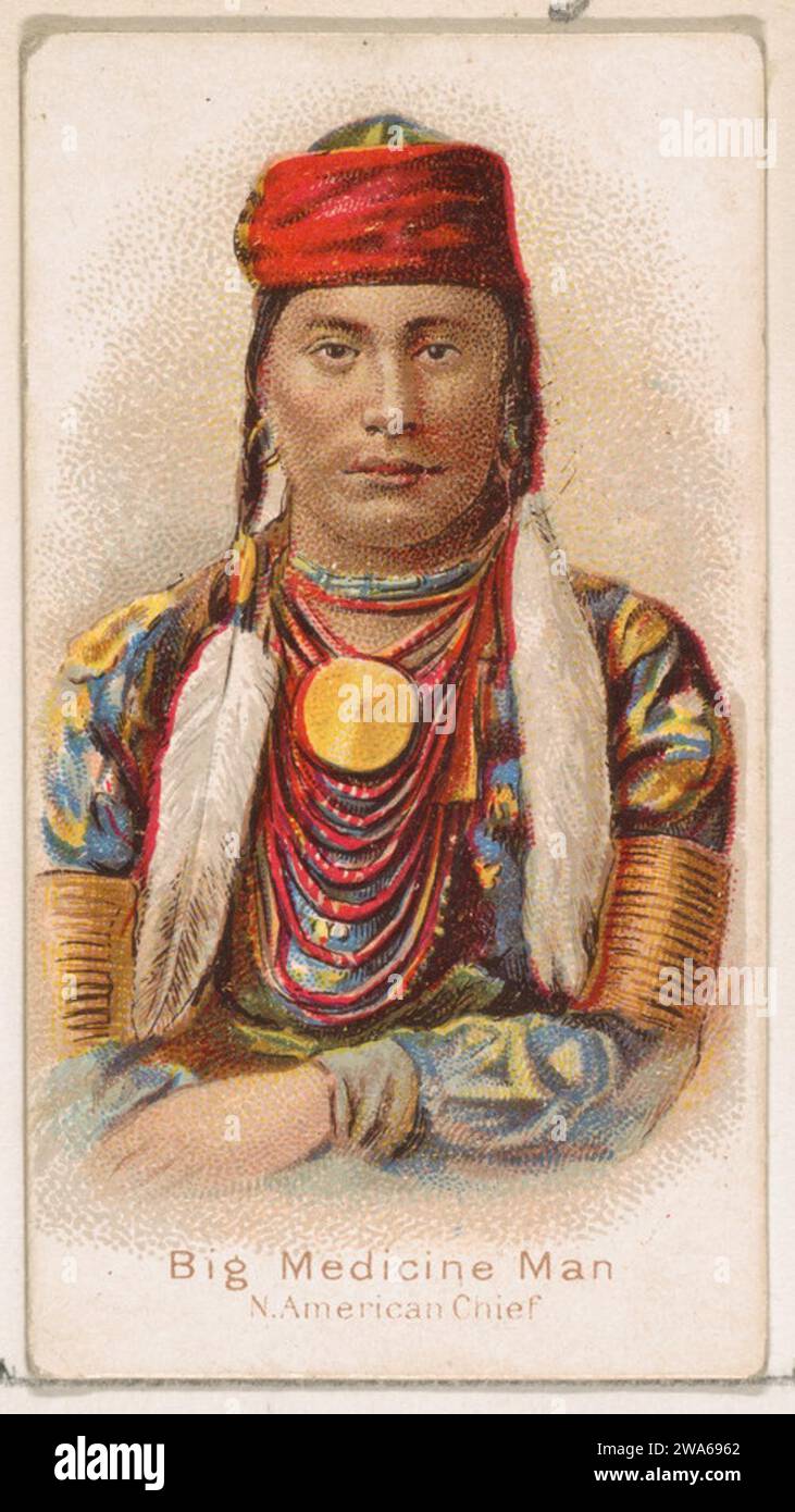 Big Medicine Man, jefe norteamericano, de la serie de jefes y