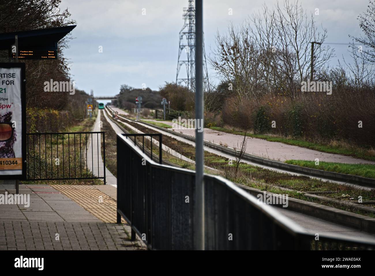 Cambridgeshire guió Busway Foto de stock