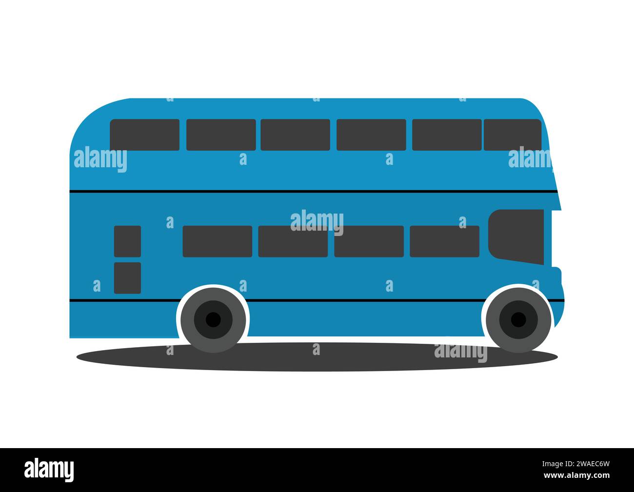 Ilustración vectorial de autobús de dos pisos Ilustración del Vector