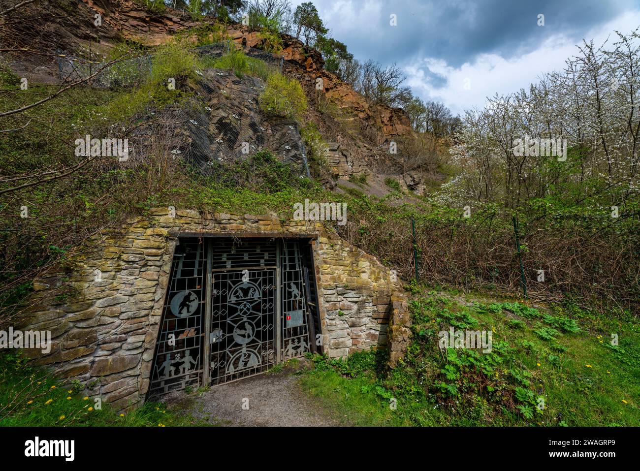 Acceso al Nachtigallstollen, GeoRoute Ruhr, cantera Dünkelberg, en el