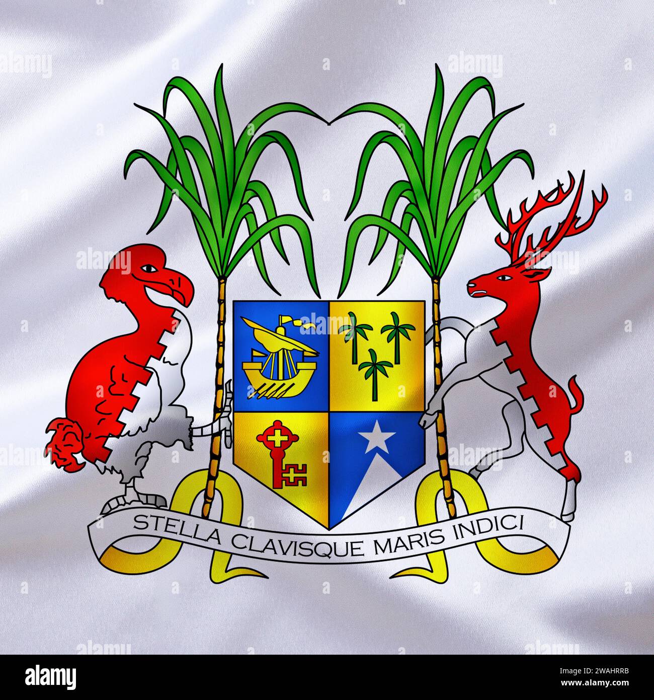 El escudo de armas de Mauricio, Studio Fotografía de stock Alamy