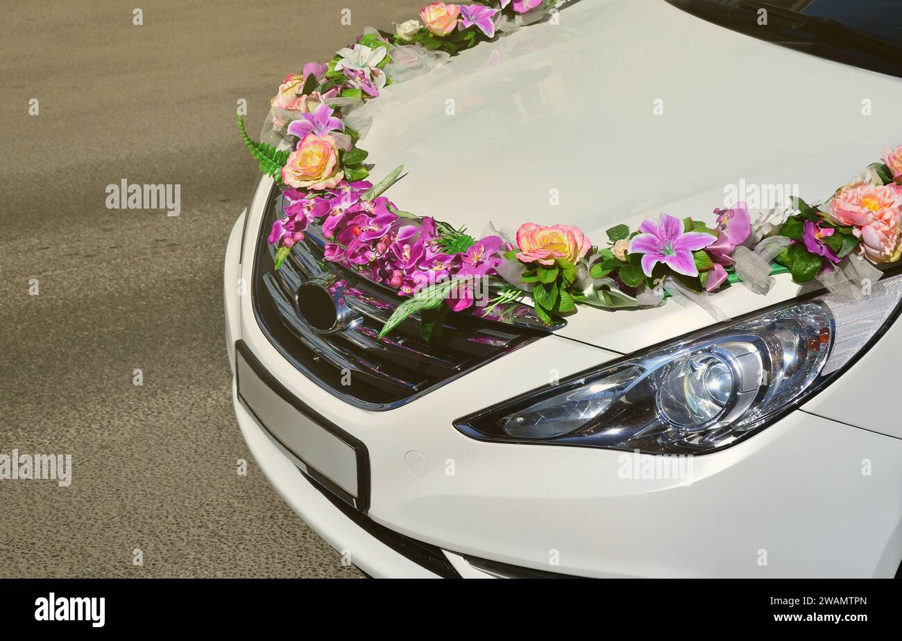 Pegatina para bodas decoracion coche novios anillos en capó