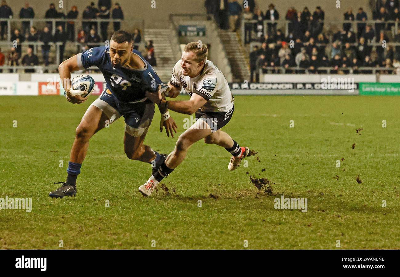 5 de enero de 2024; Salford Community Stadium, Salford, Lancashire