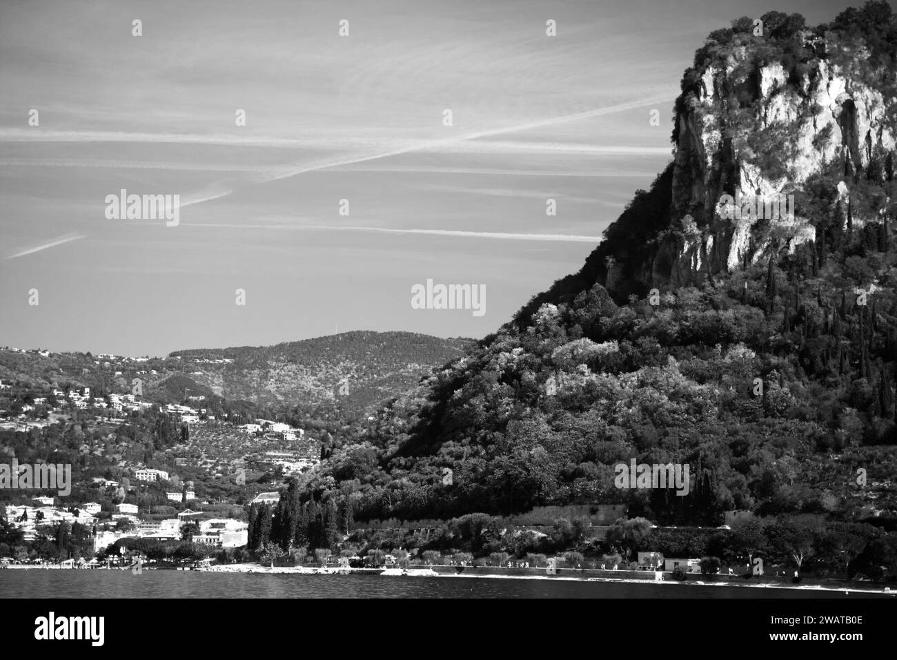 Vistas de La Rocca di Garda, Italia Foto de stock