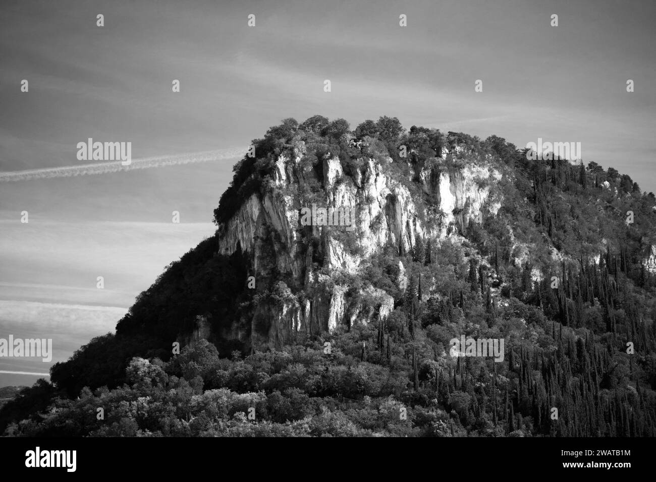 Vistas de La Rocca di Garda, Italia Foto de stock